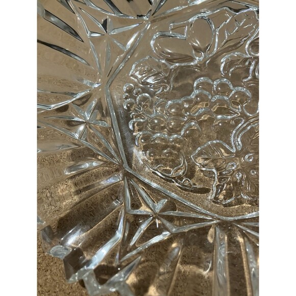Embossed Fruit Bowl or Centerpiece 11x2' Dish, Antique MCM Federal Glass Co. - Picture 15 of 16